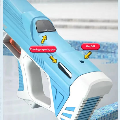 HyperionFlo Essentials Automatic Electric Water Blaster Toy, 43 cm Rechargeable Water Gun for Beach, Pool & Outdoor Play
