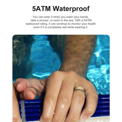 HyperionFlo Essentials R10 Smart Ring with Charging Dock, Health & Sleep Monitoring, Heart Rate, Blood Oxygen, Stress & Multi-Sport Tracking, IP68 & 5ATM
