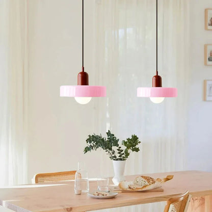 HyperionFlo Essentials Nordic Retro Glass Pendant Light, E27 LED Hanging Ceiling Fixture for Living Room, Dining Room, Kitchen & Bedroom