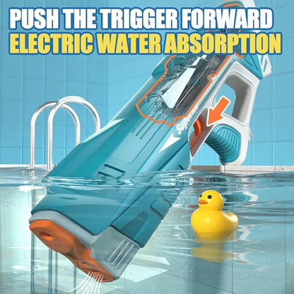 HyperionFlo Essentials Automatic Electric Water Blaster Toy, 43 cm Rechargeable Water Gun for Beach, Pool & Outdoor Play