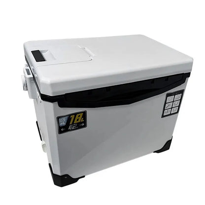 HyperionFlo Essentials Fishing Cooler Box, 10L to 48L Insulated Live Bait & Tackle Storage Box with Portable Carry Straps and Drain Outlet