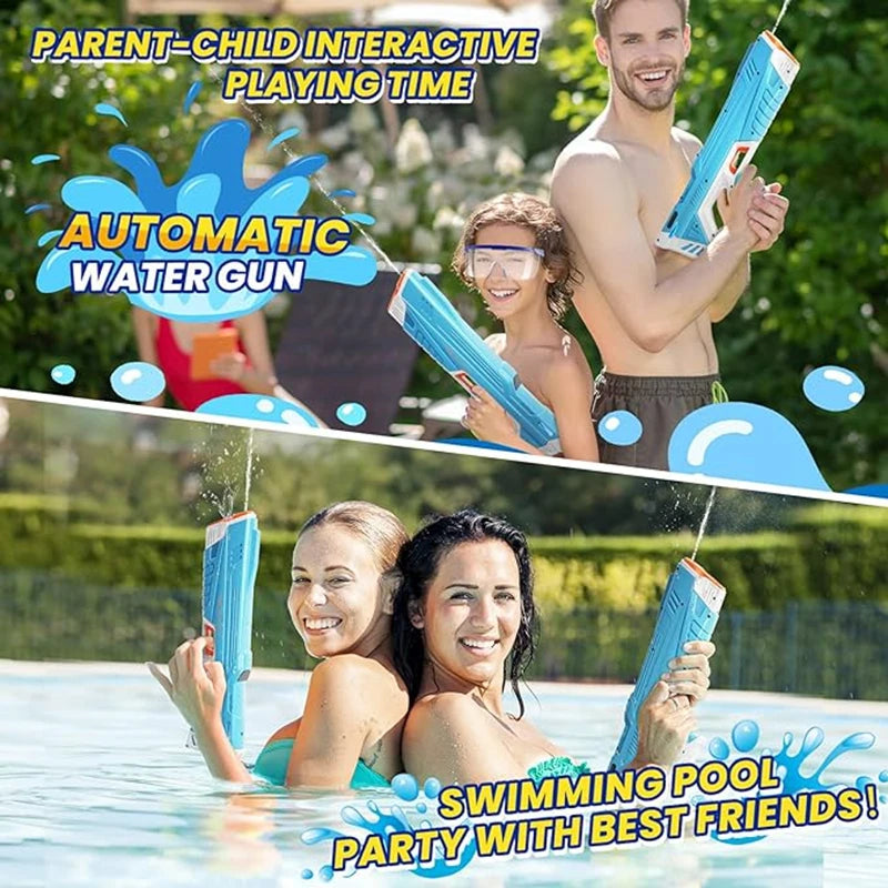 HyperionFlo Essentials Automatic Electric Water Blaster Toy, 43 cm Rechargeable Water Gun for Beach, Pool & Outdoor Play