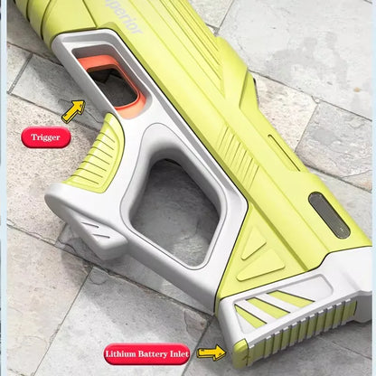 HyperionFlo Essentials Automatic Electric Water Blaster Toy, 43 cm Rechargeable Water Gun for Beach, Pool & Outdoor Play