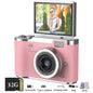 HyperionFlo Essentials 4K Digital Camera, 48MP HD Compact Camera with 180° Flip Screen, 8X Digital Zoom, CCD Sensor & 32GB Memory Card