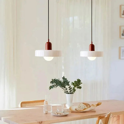 HyperionFlo Essentials Nordic Retro Glass Pendant Light, E27 LED Hanging Ceiling Fixture for Living Room, Dining Room, Kitchen & Bedroom