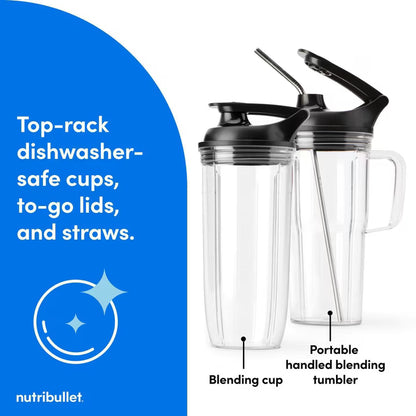 nutribullet Turbo NB70400 1000W Personal Blender, Hands-Free Auto Blend Cycle with Rapid Extractor Blade, Personal Smoothie & Shake Blender