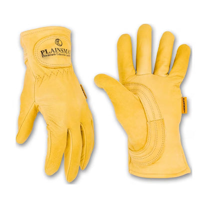Plainsman Premium Cabretta Tan Leather Gloves, 2 Pairs