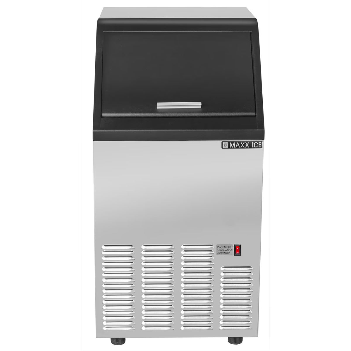 Maxx Ice MIM85H Freestanding Half Dice Ice Machine, 85-88 lb Daily Production with 25 lb Storage Bin, Air-Cooled Undercounter Commercial Ice Maker, 115V