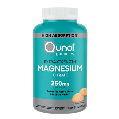 Qunol Extra Strength Magnesium Citrate High Absorption Gummies, 250mg, 150 Ct.