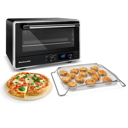 KitchenAid Digital Countertop Oven with Air Fry and Pizza – No-Flip Air Fry Basket, 10 Cooking Settings, 1800W, Compact Design