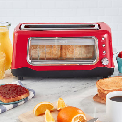 Dash Clear View Extra Wide Slot Toaster, 7 Presets, Model DVTS501AQ