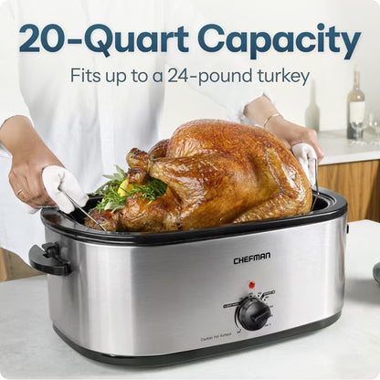 Chefman 20-Quart Roaster Oven with Adjustable Temperature Control