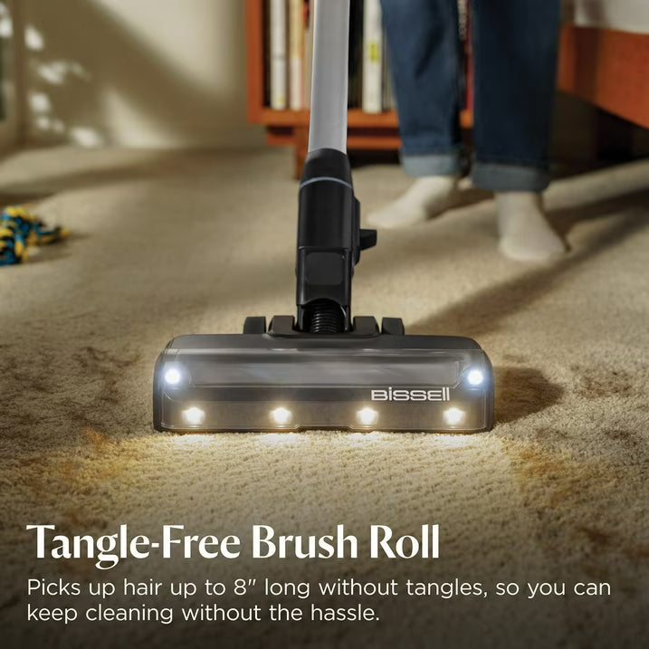 BISSELL PowerClean FurFinder Deluxe Cordless Stick Vacuum with Extra Battery, 200W Motor, FurFinder Headlights, Tangle-Free Brush Roll & HEPA Sealed Allergen System