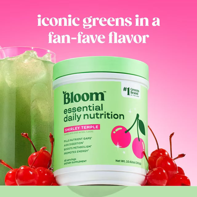 Bloom Nutrition Greens & Superfoods Powder, Shirley Temple, 48 Servings