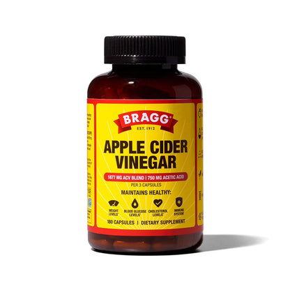 Bragg Apple Cider Vinegar Capsules with Vitamin D & Zinc, 180 Ct.
