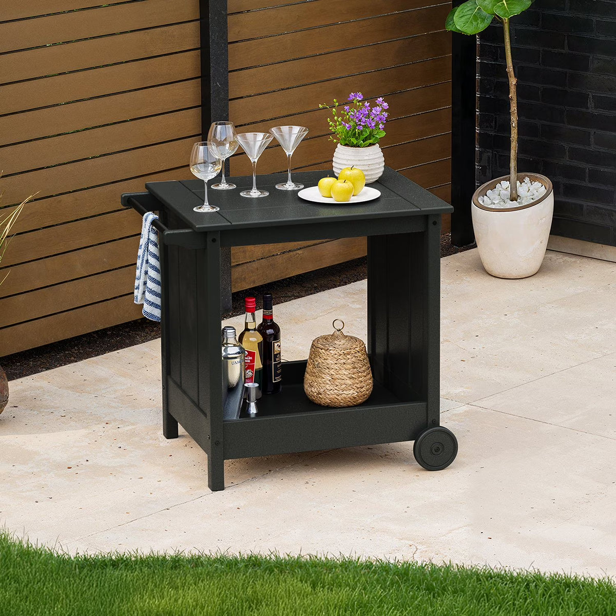 POLYWOOD Gulf Shores Bar Cart