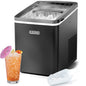 Iceman by Chefman Dual-Size Compact Bullet Ice Machine, 26 lb Daily Ice Production, 2 Ice Sizes, Self-Cleaning Countertop Ice Maker, Black