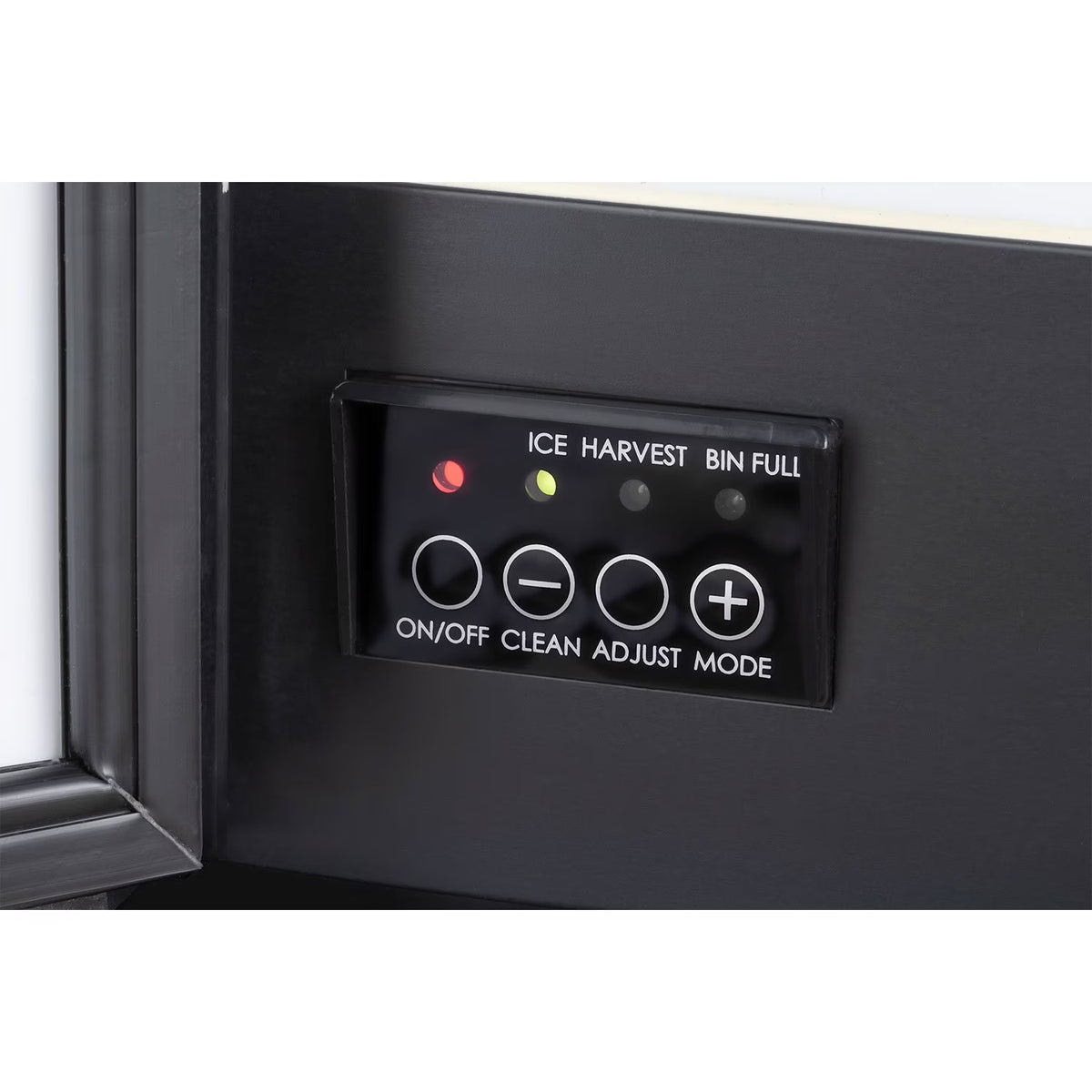Maxx Ice 60 lb Freestanding Icemaker, Stainless Steel & Black Clear Ice Maker with 25 lb Storage Bin, Front-Breathing Built-In or Freestanding Design, Self-Cleaning