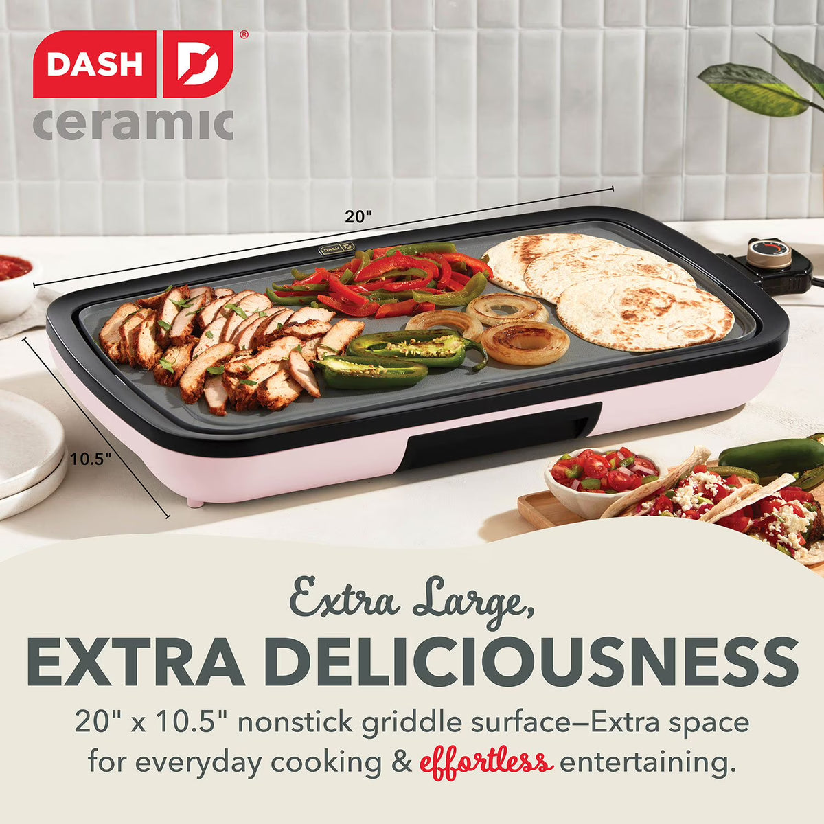 Dash Ceramic Nonstick 20 x 10.5" Everyday Griddle