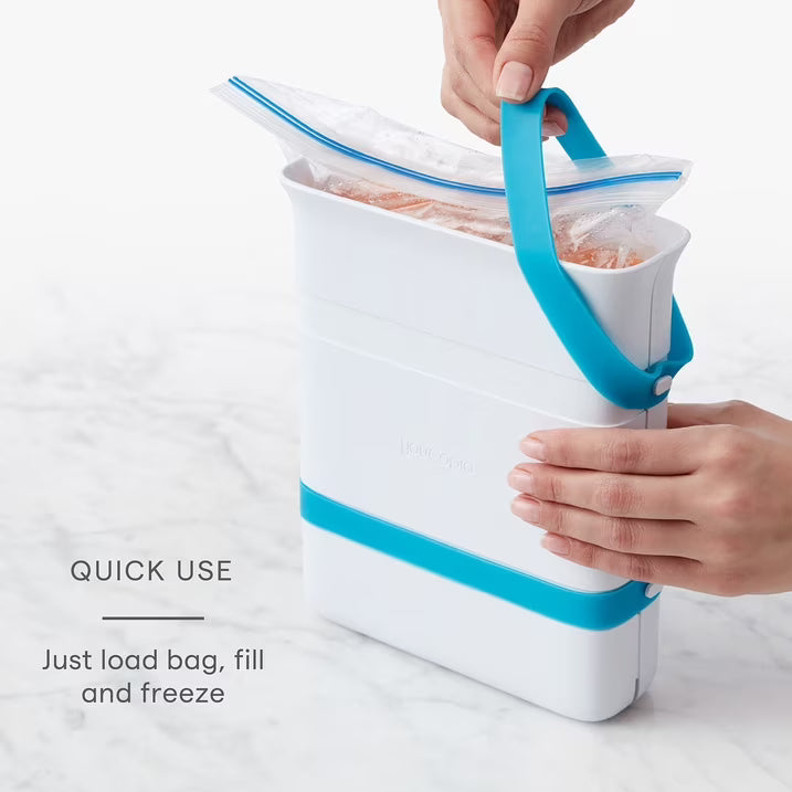 YouCopia FreezeUp Freezer Food Block Maker, 3-Piece Set with Two 2-Cup & One 6-Cup Molds, Space-Saving Food Storage Organizer for Quart & Gallon Bags
