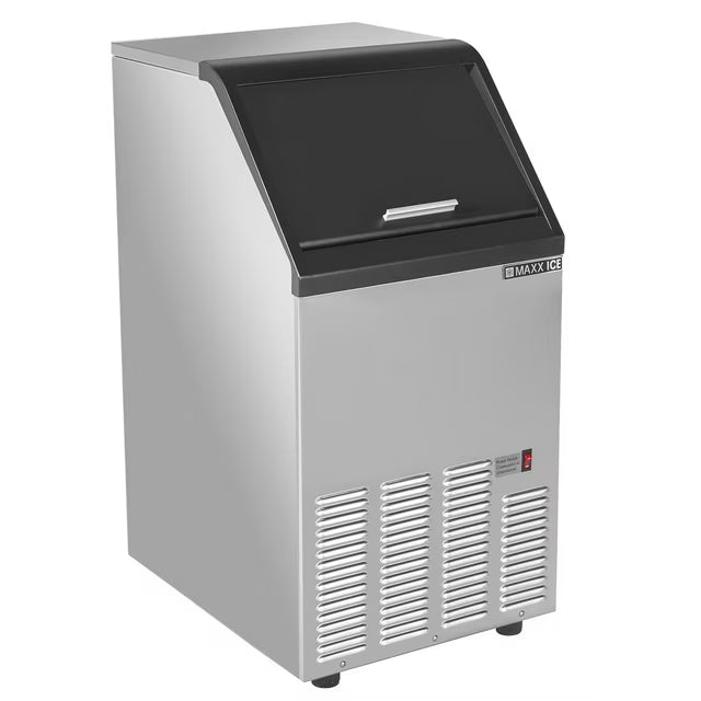 Maxx Ice MIM85H Freestanding Half Dice Ice Machine, 85-88 lb Daily Production with 25 lb Storage Bin, Air-Cooled Undercounter Commercial Ice Maker, 115V