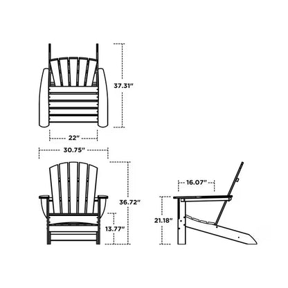 POLYWOOD Gulf Shores Adirondack Chair