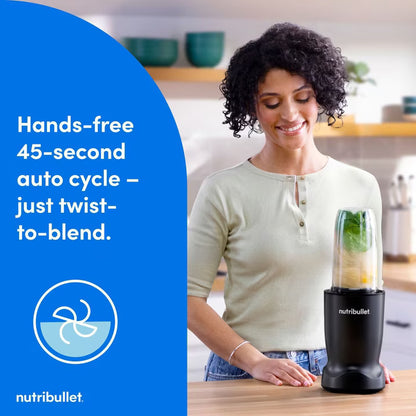 nutribullet Turbo NB70400 1000W Personal Blender, Hands-Free Auto Blend Cycle with Rapid Extractor Blade, Personal Smoothie & Shake Blender