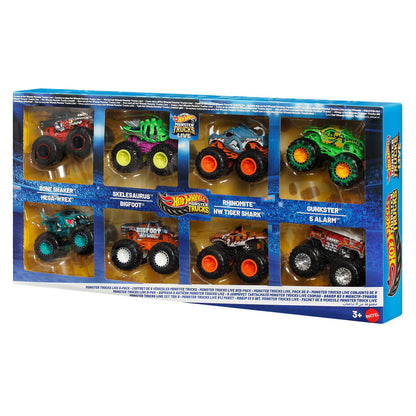 Hot Wheels Monster Trucks Live 8-Pack of 1:64 Scale Die-Cast Hero Toy Trucks