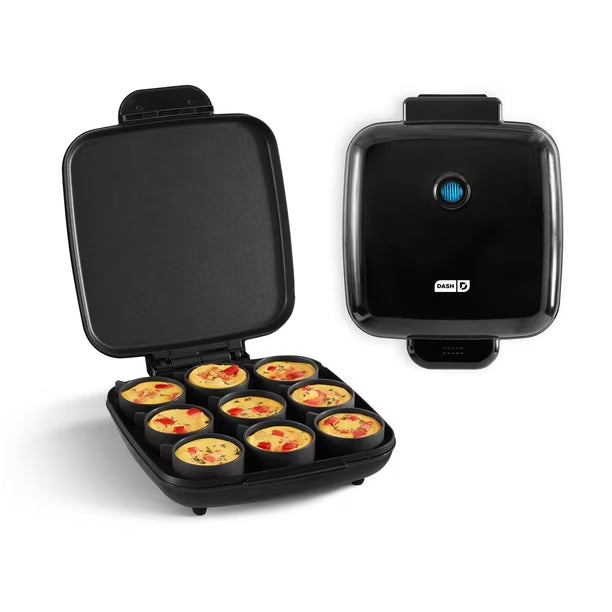Dash Sous Vide Style Family Size Egg Bite Maker, 9 Silicone Cups, 1200W Egg Bite Cooker for Breakfast, Meal Prep & Snacks, Aqua